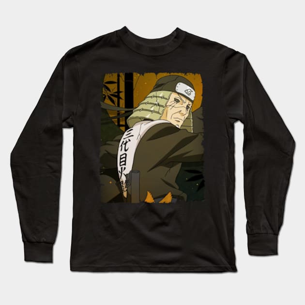 HIRUZEN SARUTOBI MERCH VTG Long Sleeve T-Shirt by xsmilexstd